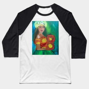 Merrie Monarch Hula Girl 11 Baseball T-Shirt